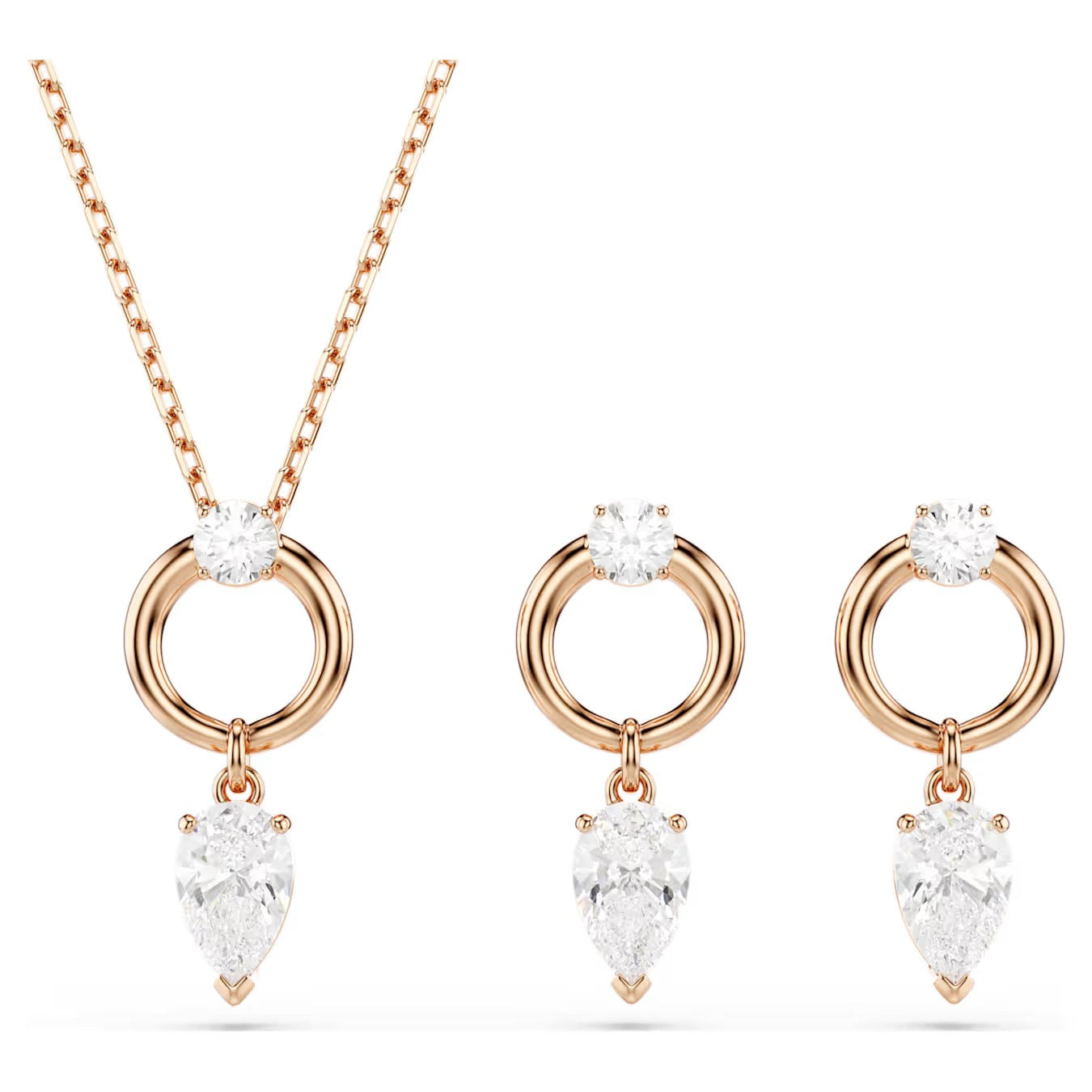 Set Mesmera Taglio Pear Placc oro rosa