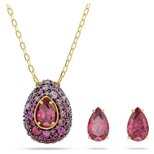 Set Sublima Pear Rosso placc oro 18K