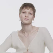 Carica e avvia il video nel visualizzatore di galleria, Orecchini cerchio Dextera Pavé placc oro rosa
