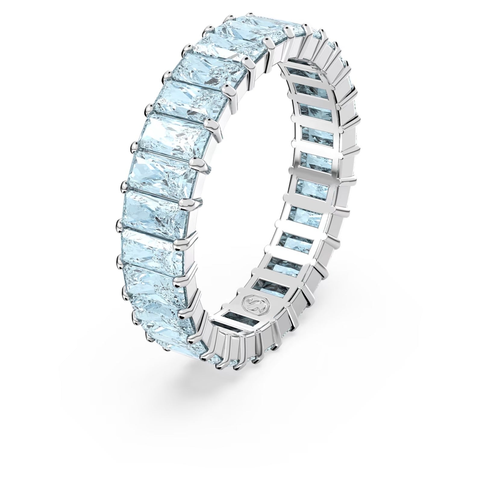 Anello Matrix baguette Azzurro