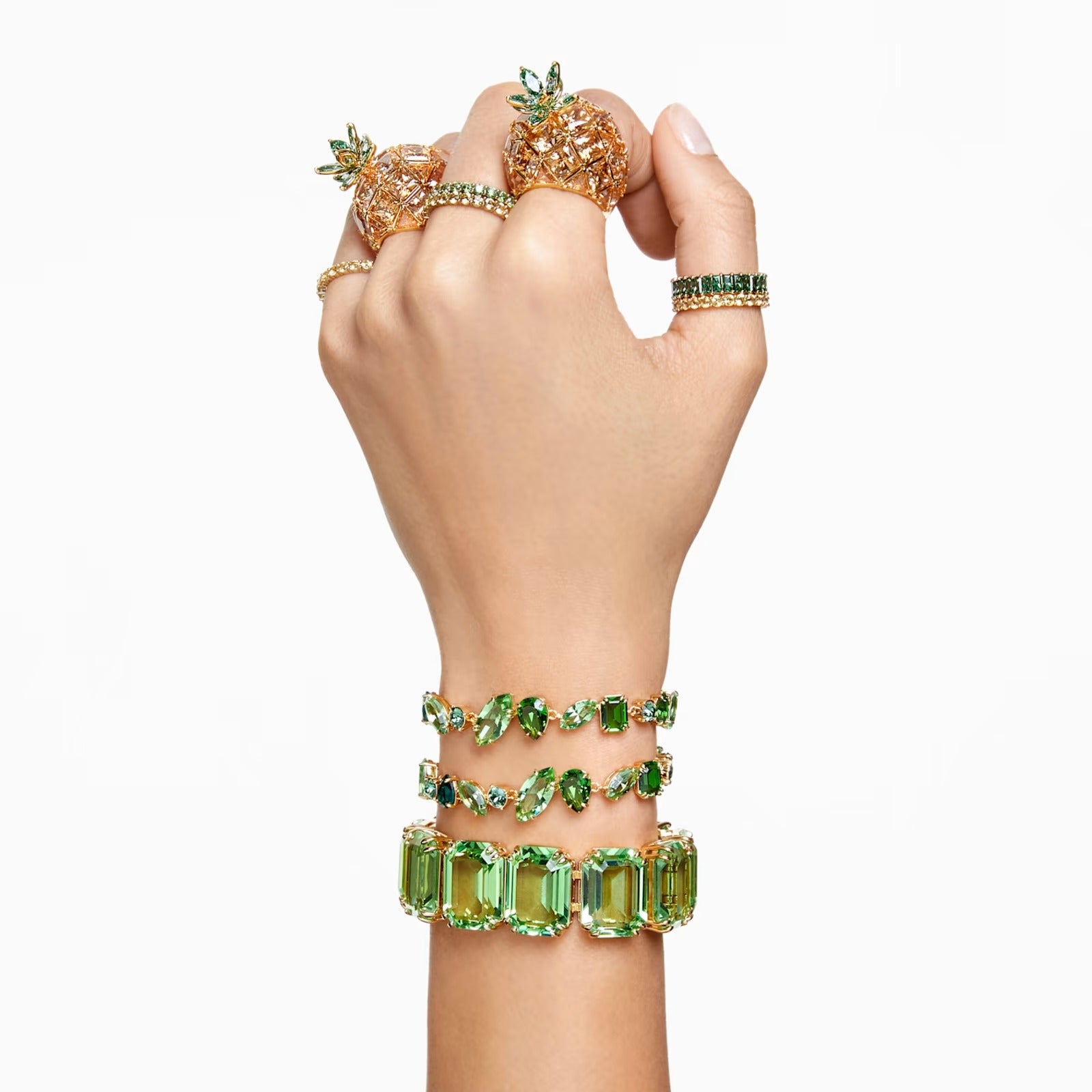 Anello Matrix baguette Verde