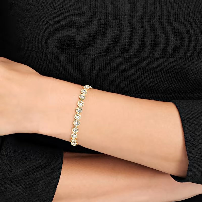 Bracciale Tennis Una Angelic placc oro