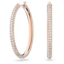 Carica l&#39;immagine nel visualizzatore di Gallery, Orecchini cerchio Dextera Pavé placc oro rosa
