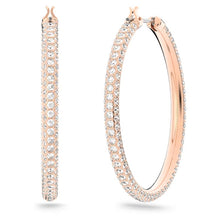 Carica l&#39;immagine nel visualizzatore di Gallery, Orecchini cerchio Dextera Pavé placc oro rosa
